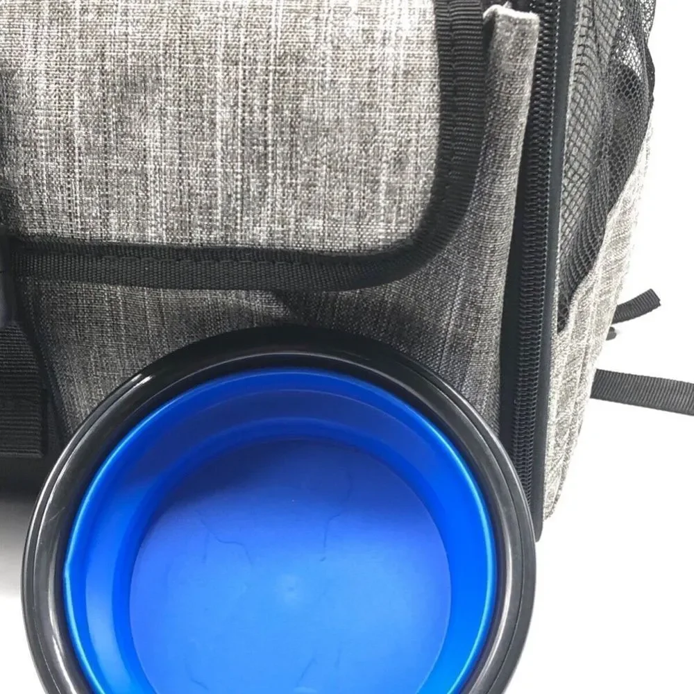 Ventilated Design Breathable, Pet Carrier Backpack for Dogs, Cats, with Pet Bow